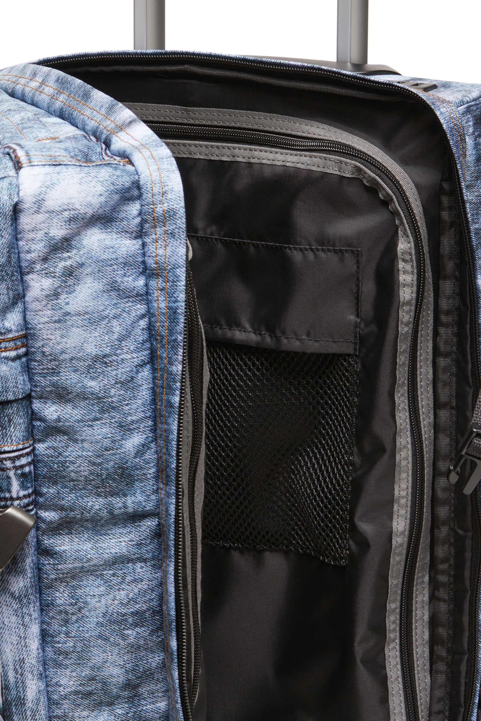 Diesel - DIESEL TRANSIT'R S, Unisex's Cabin bag in trompe l'oeil denim in Blue - 5
