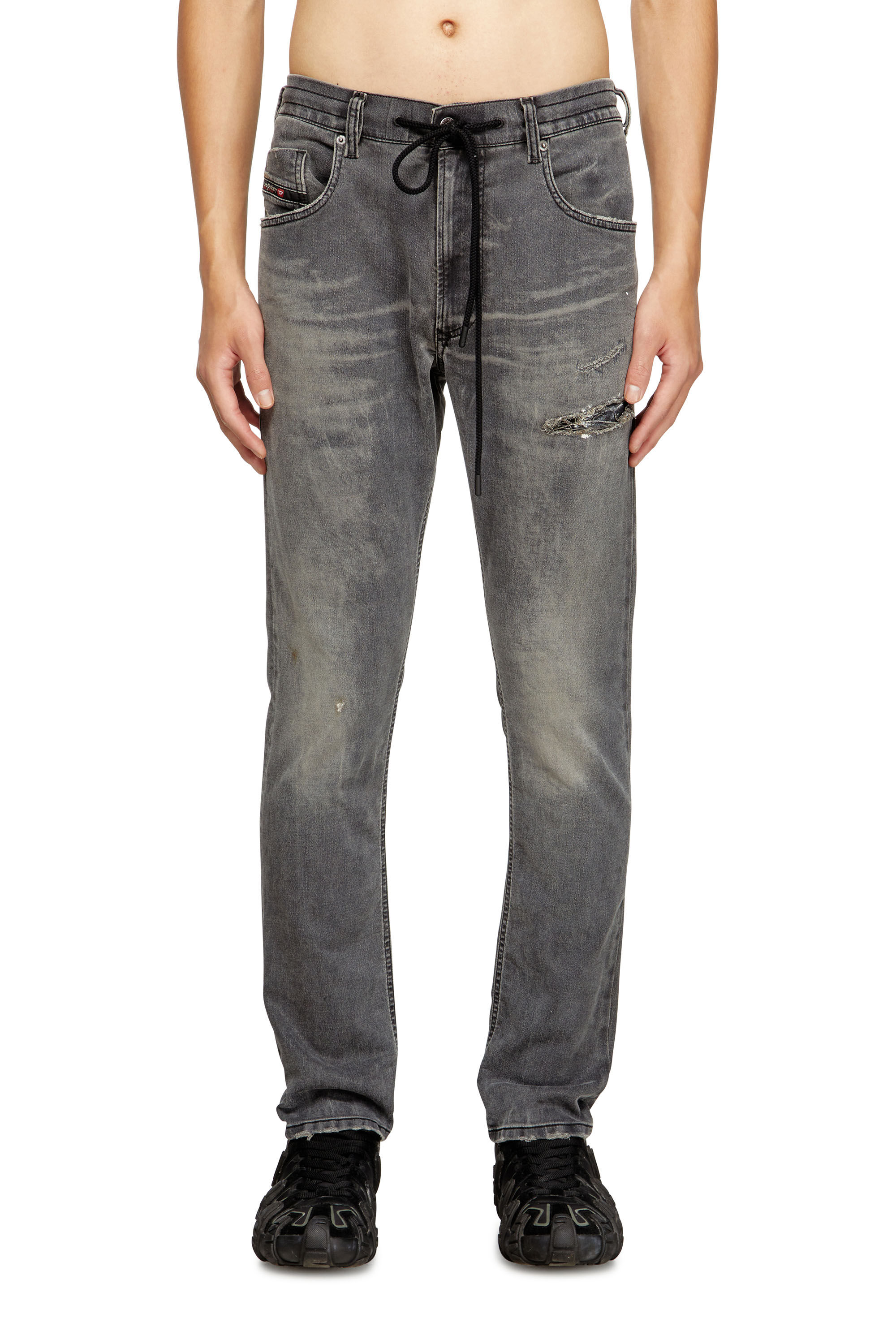 Diesel - Man's Regular 2032 D-Krooley Joggjeans® 068SB, Black/Dark grey - 3