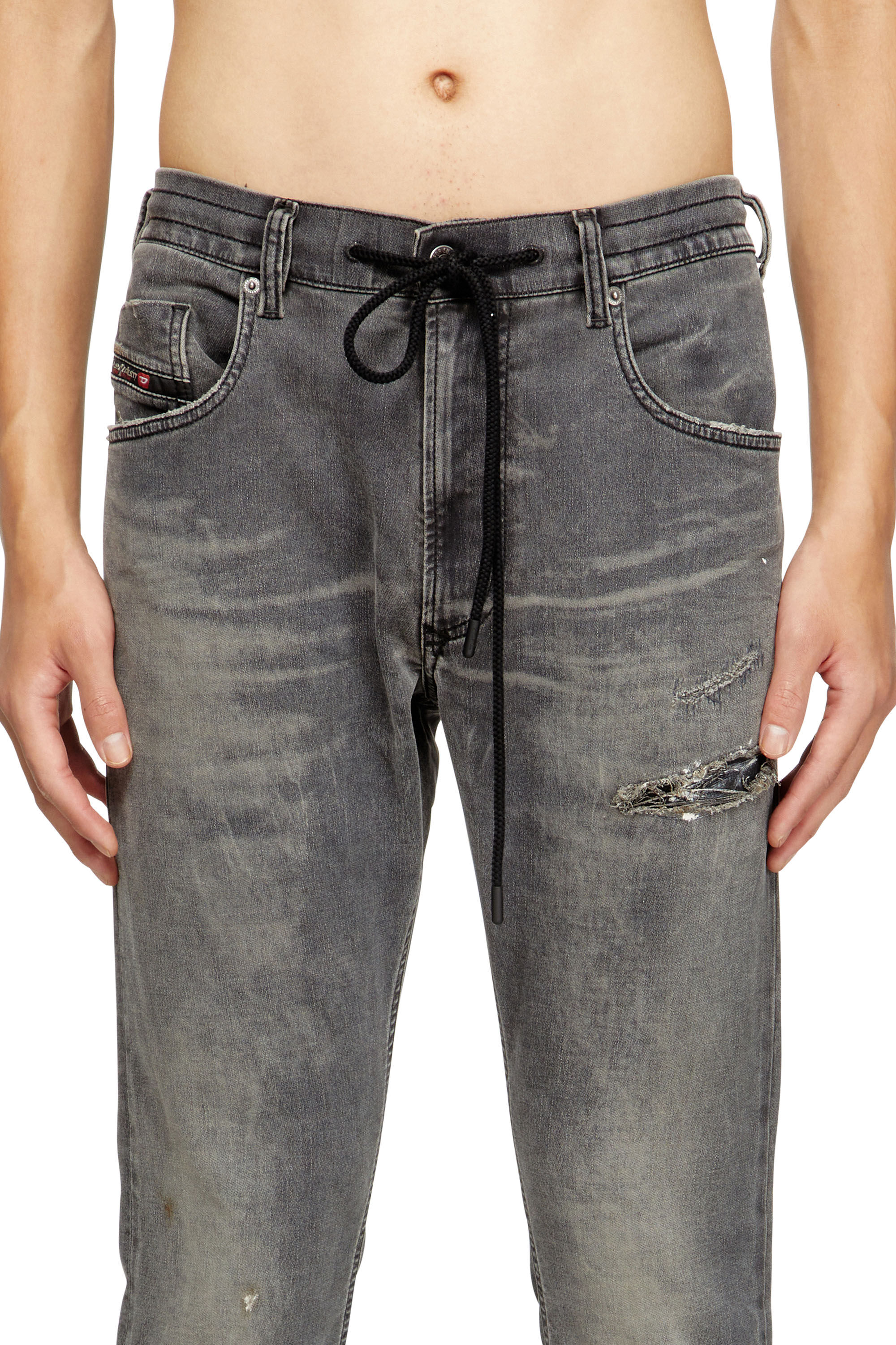 Diesel - Man's Regular 2032 D-Krooley Joggjeans® 068SB, Black/Dark grey - 5