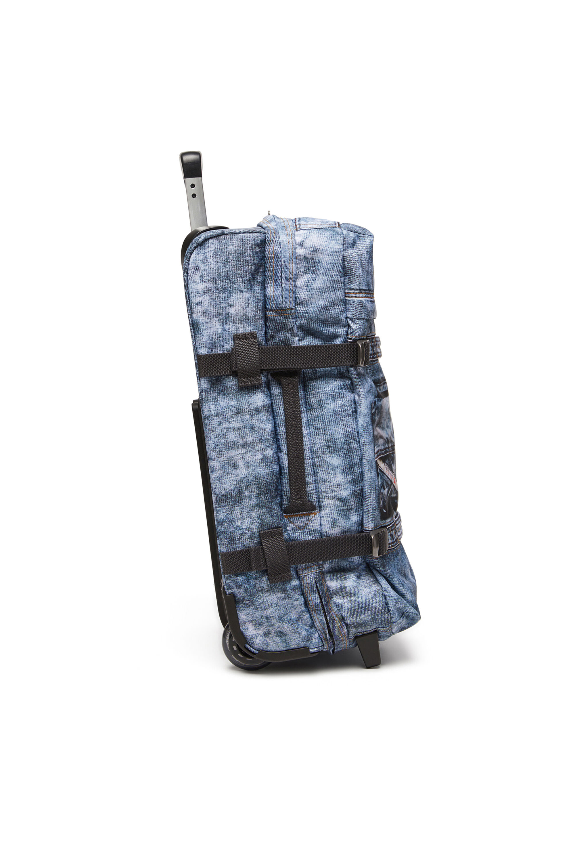 Diesel - DIESEL TRANSIT'R S, Unisex's Cabin bag in trompe l'oeil denim in Blue - 3