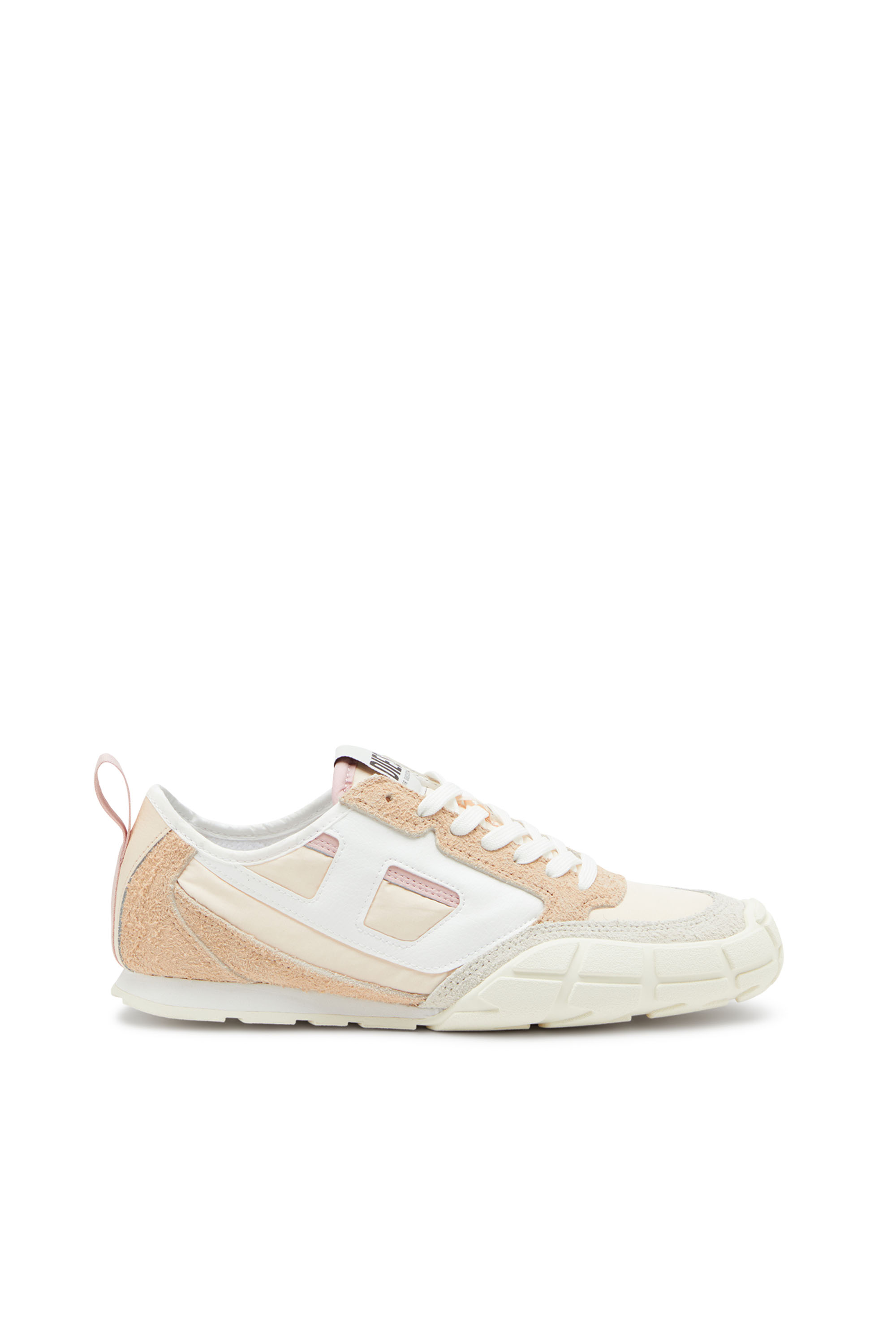 Diesel - S-PAGODHA LOW W, Woman's Sneakers in leather, suede and ripstop in Beige - 1