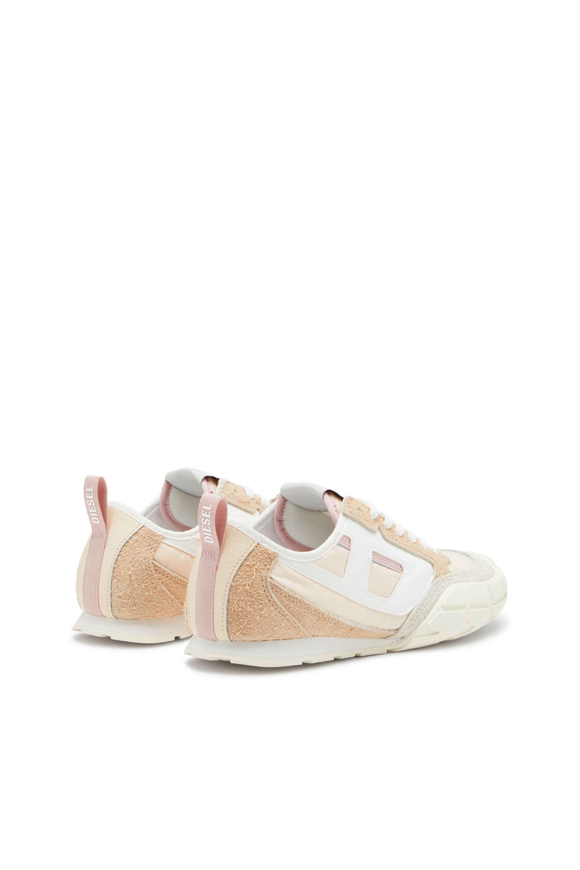 Diesel - S-PAGODHA LOW W, Woman's Sneakers in leather, suede and ripstop in Beige - 3