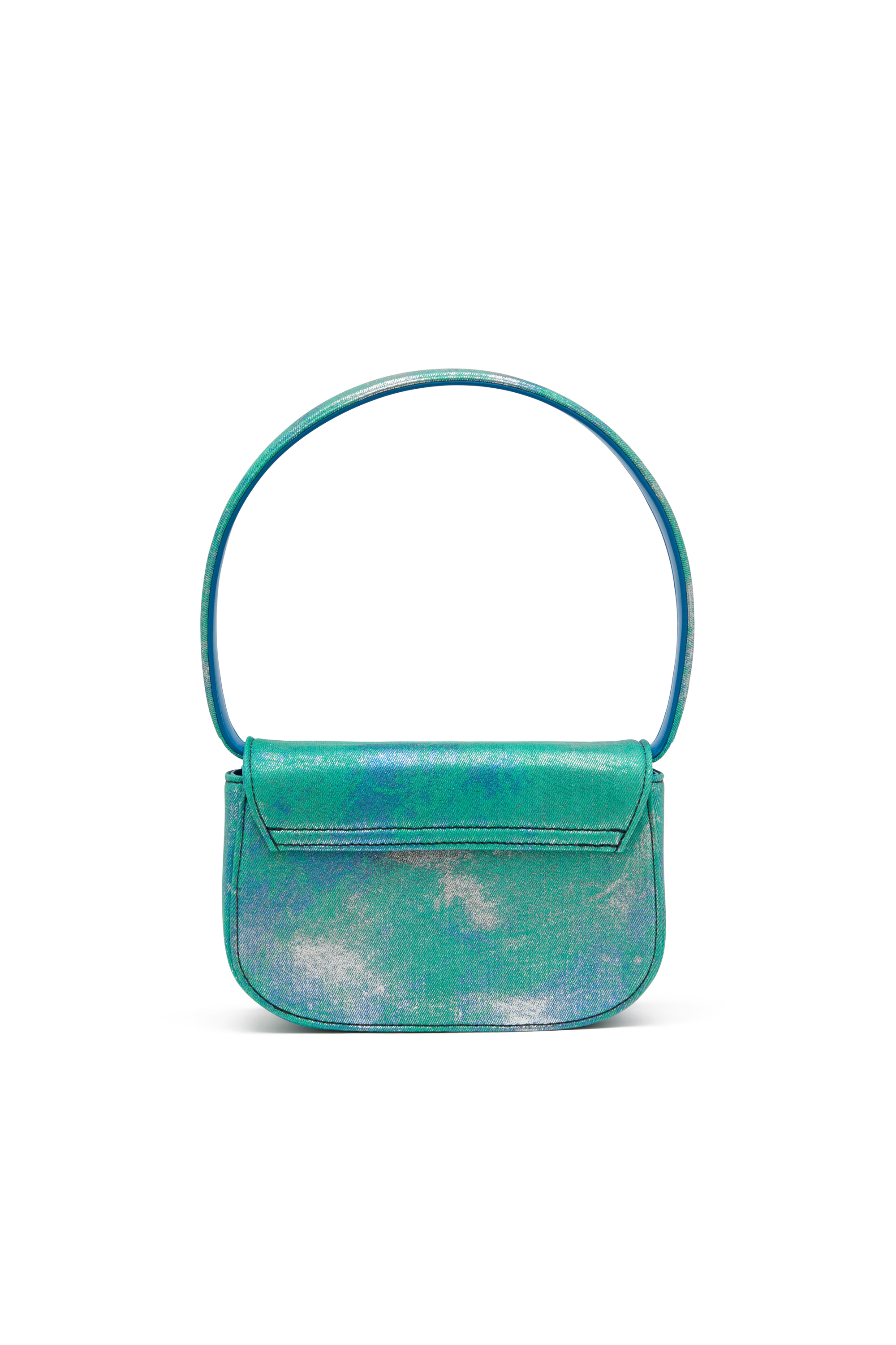 Diesel - 1DR, Woman's 1DR-Iconic shoulder bag in pop colour denim in Blue/Green - 4
