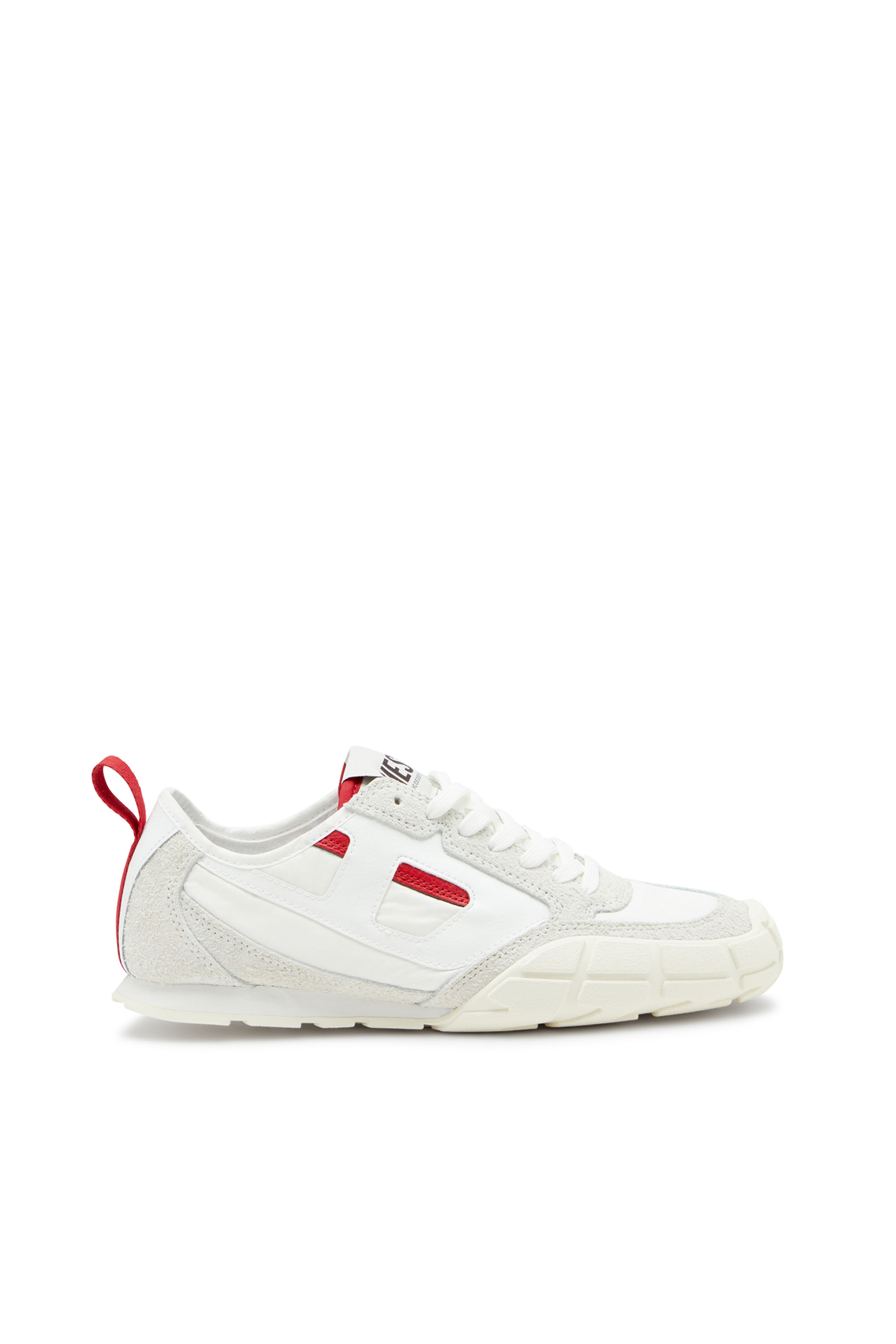 Diesel - S-PAGODHA LOW W, Woman's Sneakers in leather, suede and ripstop in White/Red - 1