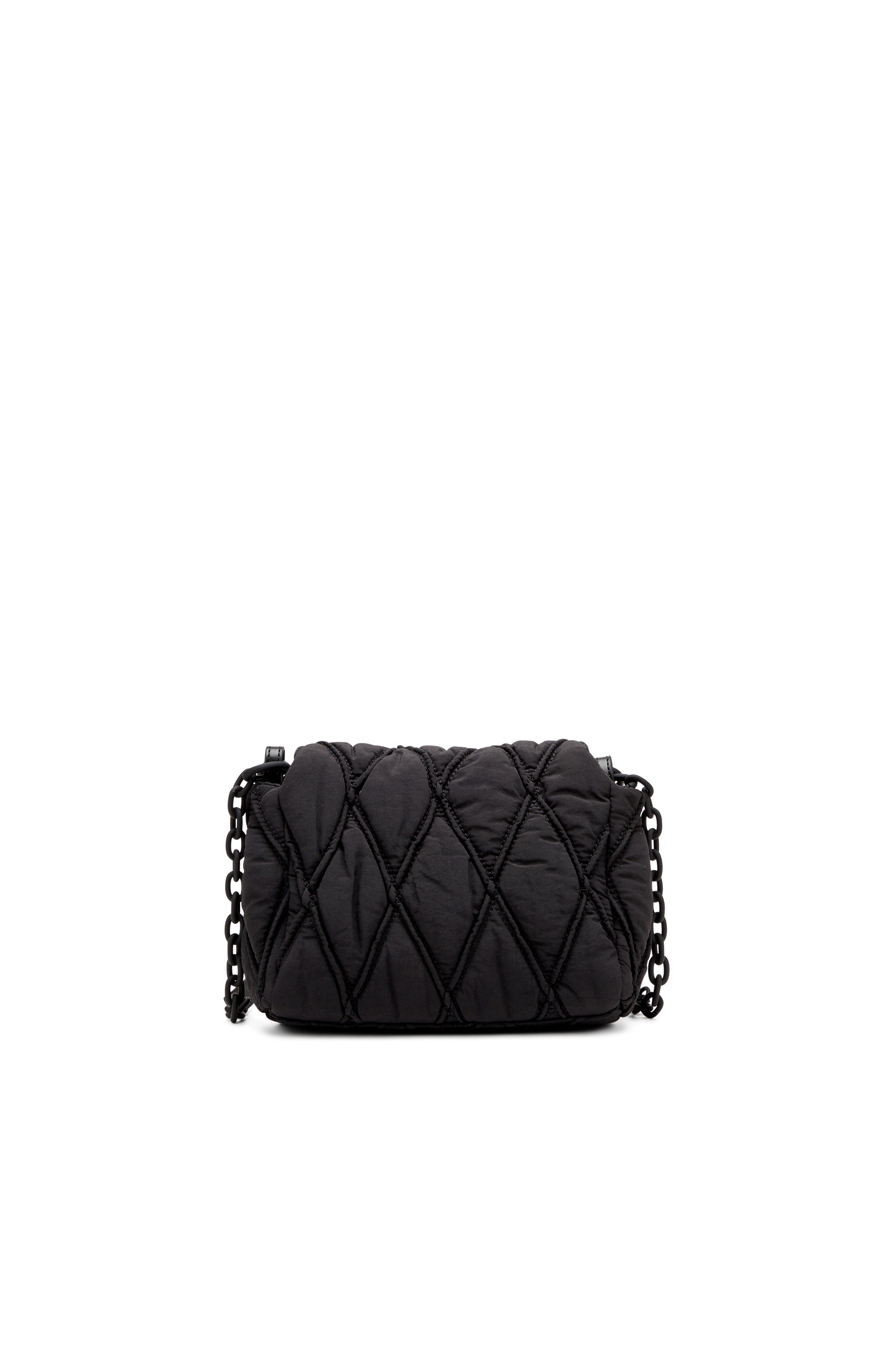 Diesel - CHARM-D SHOULDER S, Woman's Charm-D S-Small shoulder bag in quilted nylon in Black - 3