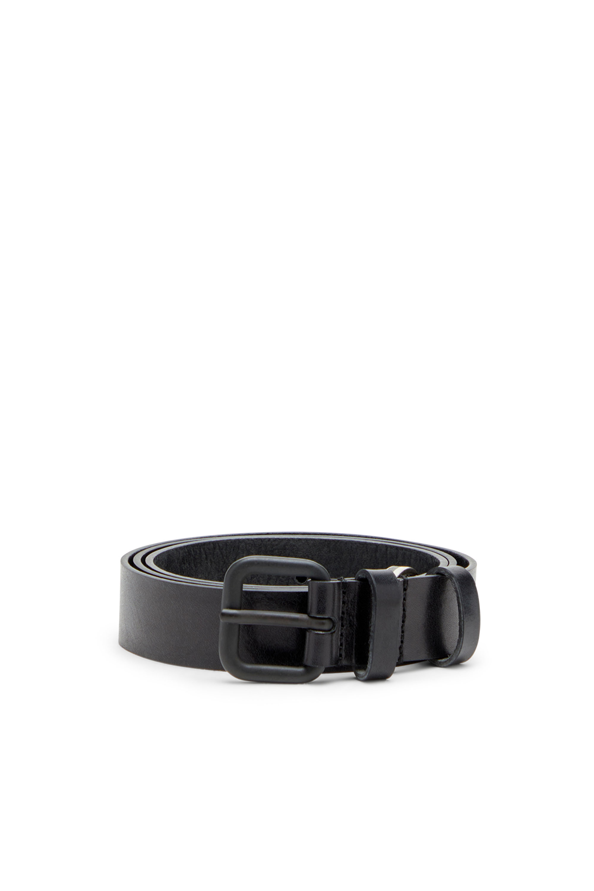 Diesel - B-INLAY, Unisex's Leather belt with oval D logo in Black - 2
