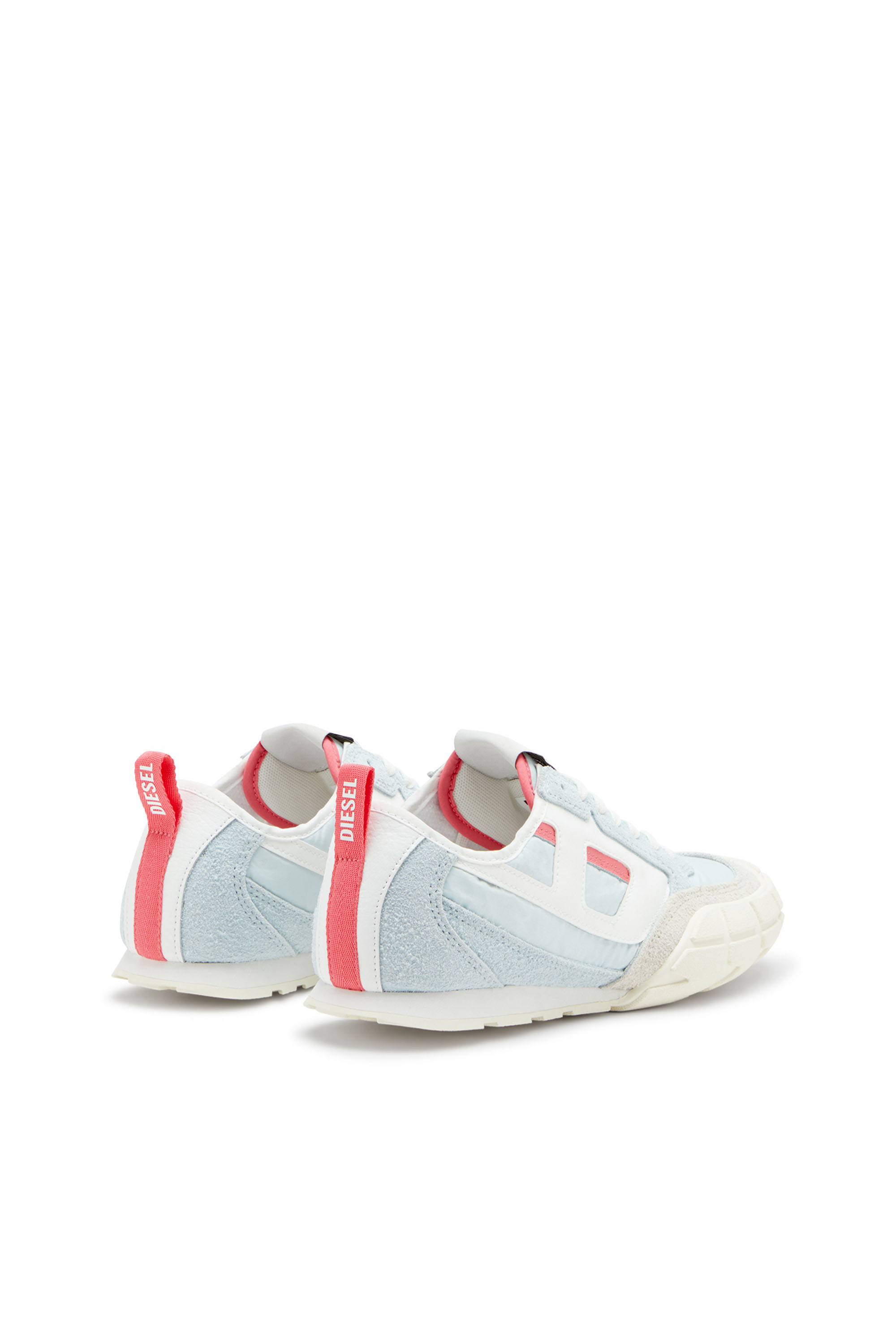 Diesel - S-PAGODHA LOW W, Woman's Sneakers in leather, suede and ripstop in Light Blue - 3